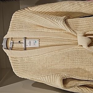 Zara beige cardigan/coat/kimono